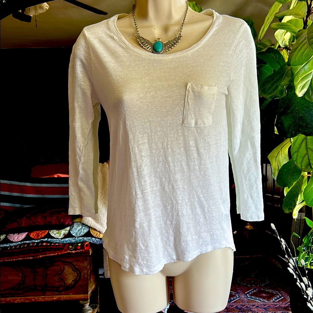 The White Company 100% linen Top